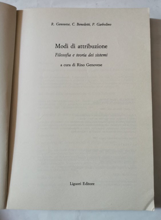 Modi attribuzione - Filosofia e teoria dei sistemi