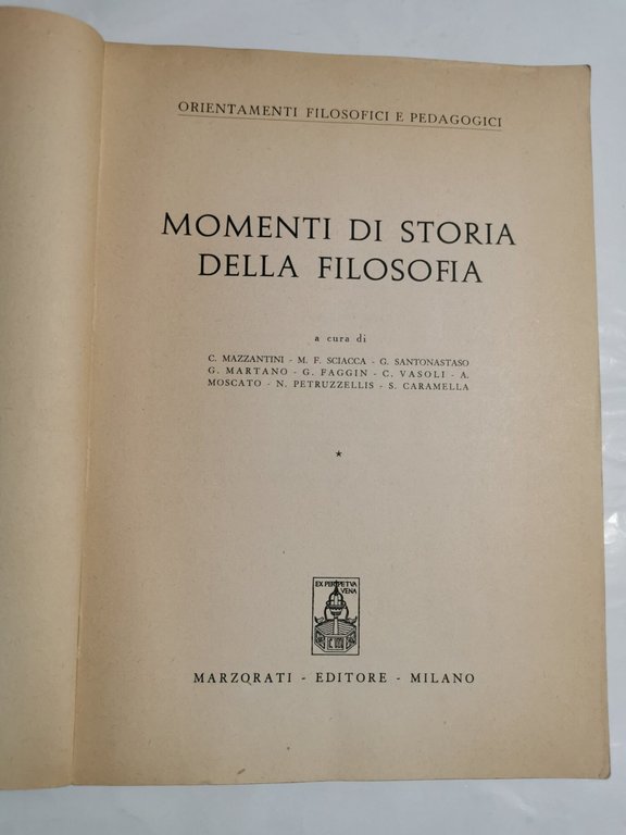 Momenti di storia della Filosofia