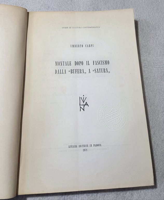 Montale dopo il fascismo dalla " Bufera" a "Satura" | Immagine Gallery 2