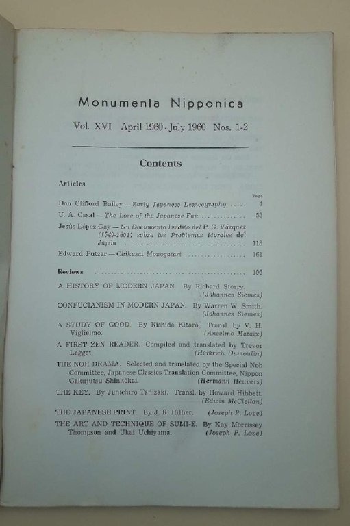 MONUMENTA NIPPONICA(1960)