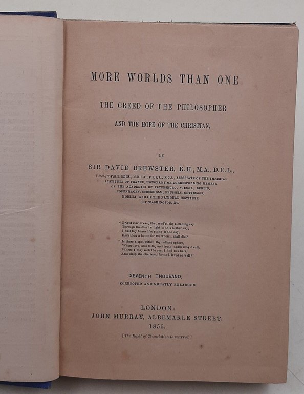 More worlds than one- the creed of the philosopher and …