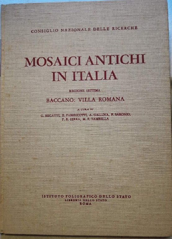 MOSAICI ANTICHI IN ITALIA-REGIONE SETTIMA-BACCANO:VILLA ROMANA( 1970) | Immagine Gallery 4