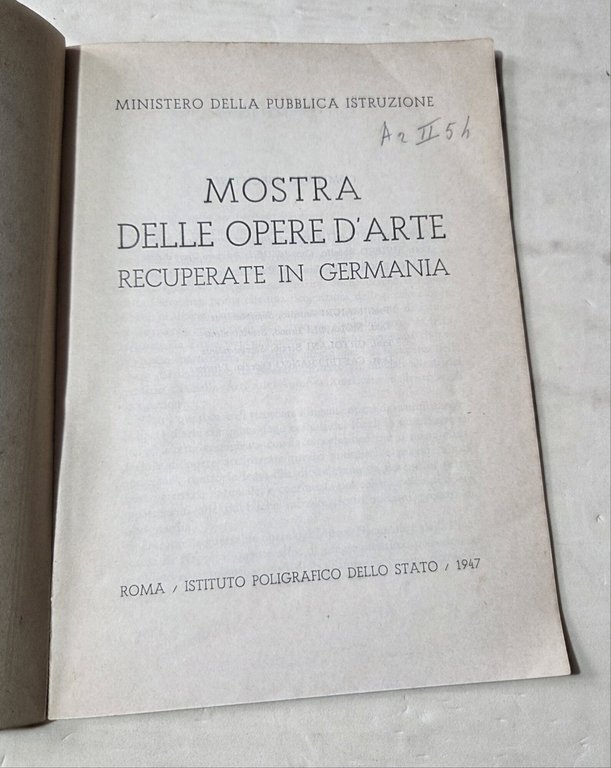 Mostra delle opere d'arte recuperate in Germania