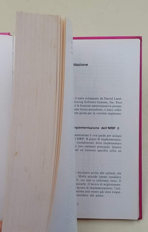 MRP II - PIANIFICAZIONE DELLE RISORSE DI PRODUZIONE(1989)