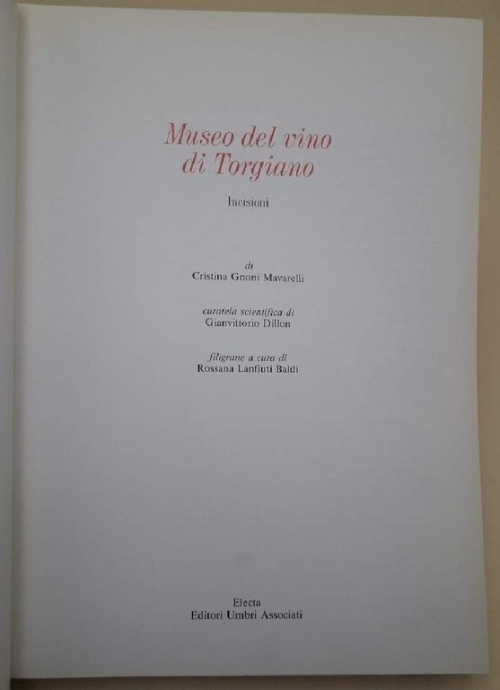 MUSEO DEL VINO A TORGIANO-INCISIONI(1994)