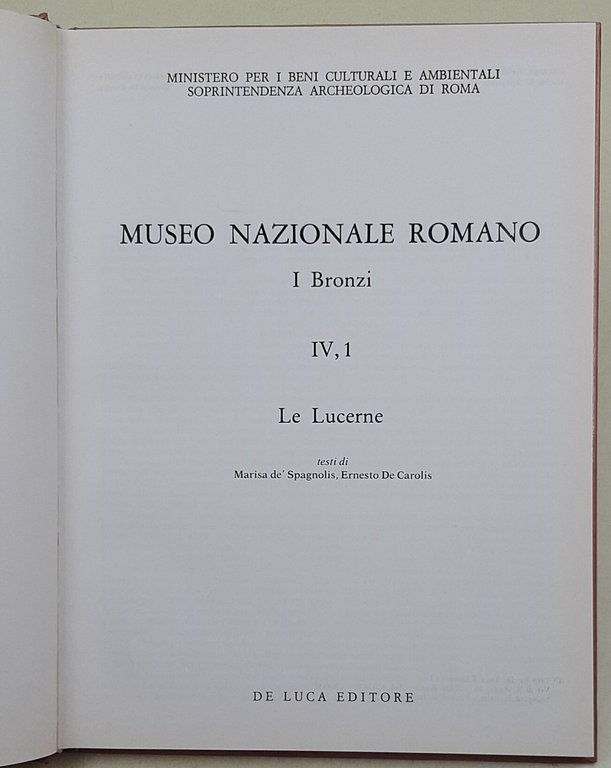 Museo Nazionale Romano- I Bronzi-de luIV, 1- Le Lucerne