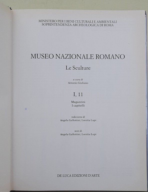 Museo Nazionale Romano- Le Sculture I, 11- Magazzini I capitelli