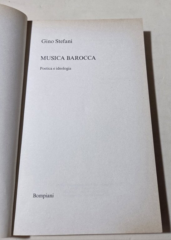 Musica Barocca - Poetica e ideologia