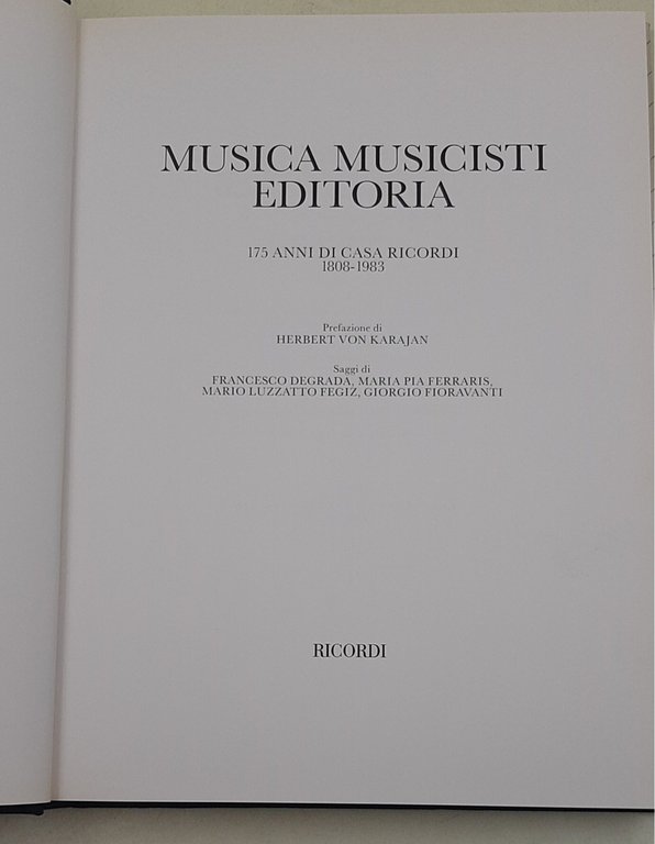 Musica musicisti editoria - 175 anni di Casa Ricordi 1808/1983 | Immagine Gallery 2