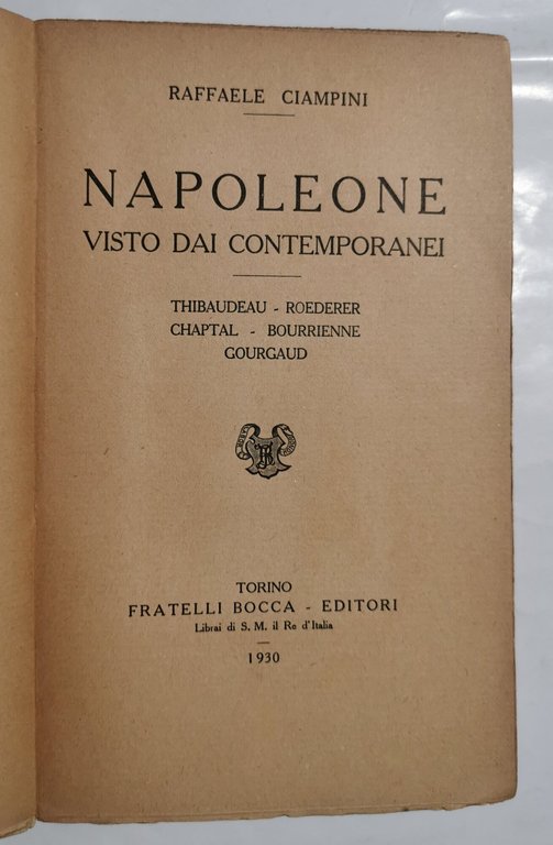 Napoleone visto dai contemporanei