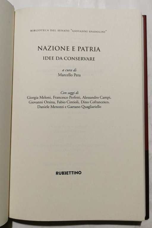 Nazione e patria - idee da conservare