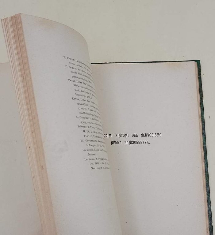 NEVROPATIE ED EDUCAZIONW-I PRIMI SEGNI DEL NERVOSISMO NELLA FANCIULLEZZA(1908)