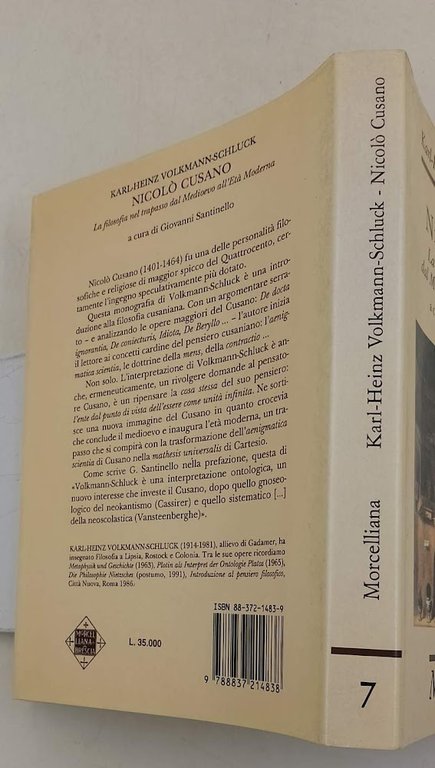 NICOLO' CUSANO-LA FILOSOFIA NEL TRAPASSO DAL MEDIOEVO ALL'ETA' MODERNA(1993)