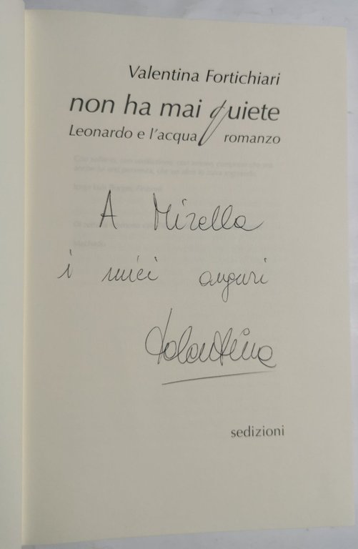 Non ha mai quiete - Leonardo e l'acqua