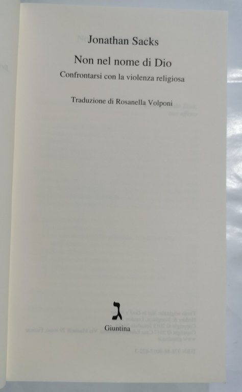 Non nel nome di Dio - Confrontarsi con la violenza …