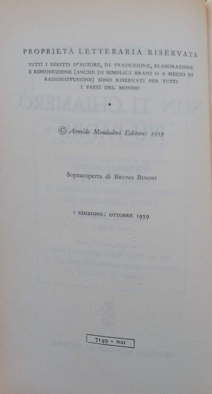 NON TI CHIAMERO' PIU PADRE(1959)