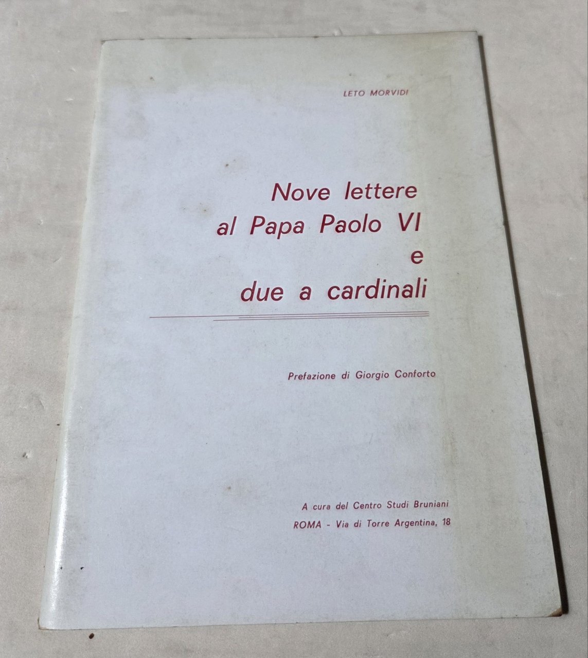 Nove lettere al papa Paolo VI e due a cardinali
