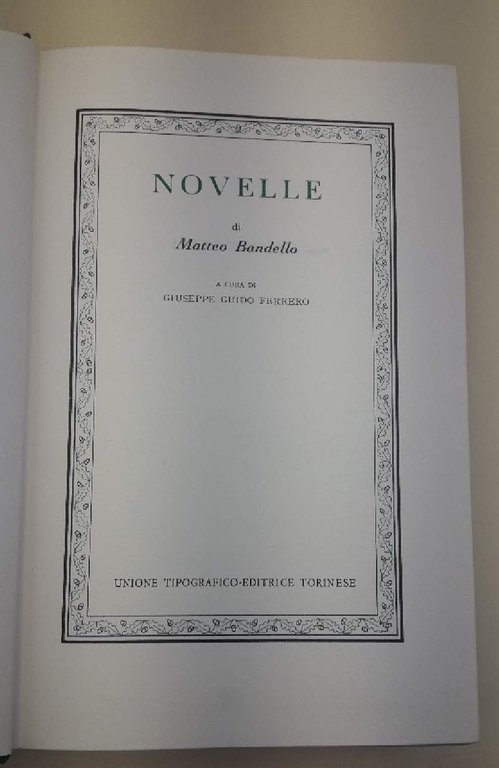 NOVELLE DI MATTEO BANDELLO(1974)