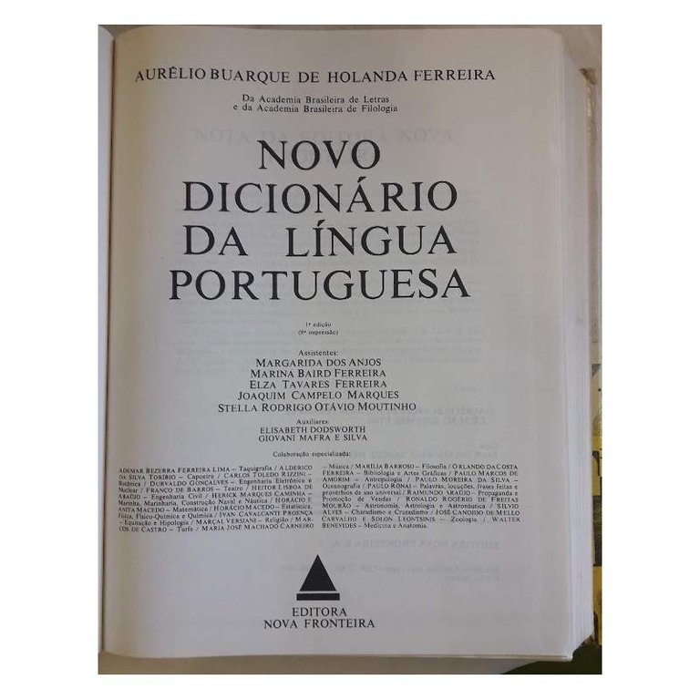 NOVO DICIONARIO DA LINGUA PORTUGUESA(ANNI '80)