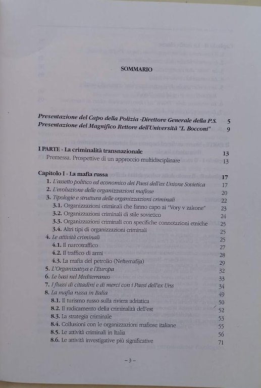 NUOVE MAFIE ED ECONOMIA-PRESENZA E IMPATTO DELLA CRIMILITA' INTERNAZIONALE SUL …