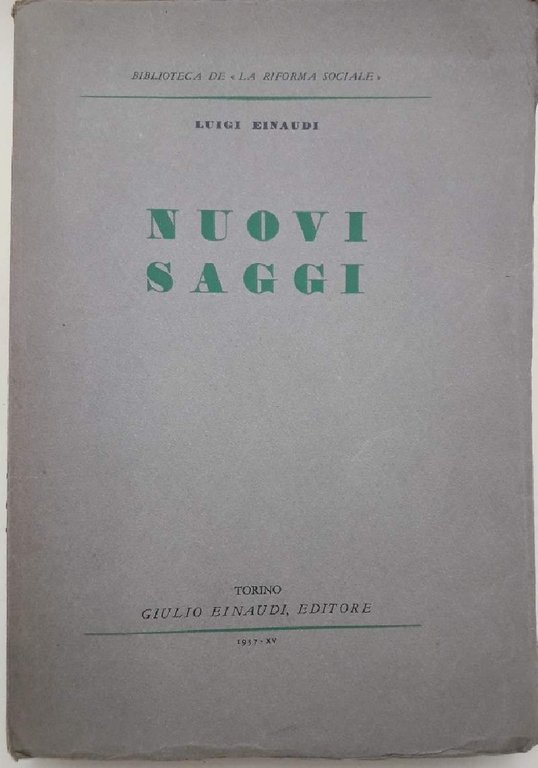 NUOVI SAGGI(1937)