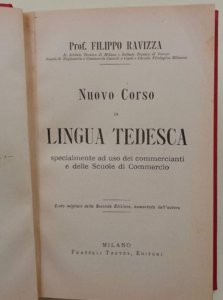 NUOVO CORSO DI LINGUA TEDESCA SPECIALMENTE AD USO DEI COMMERCIANTI …