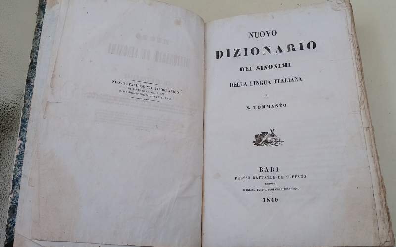 NUOVO DIZIONARIO DEI SINONIMI DELLA LINGUA ITALIANA( 1840)