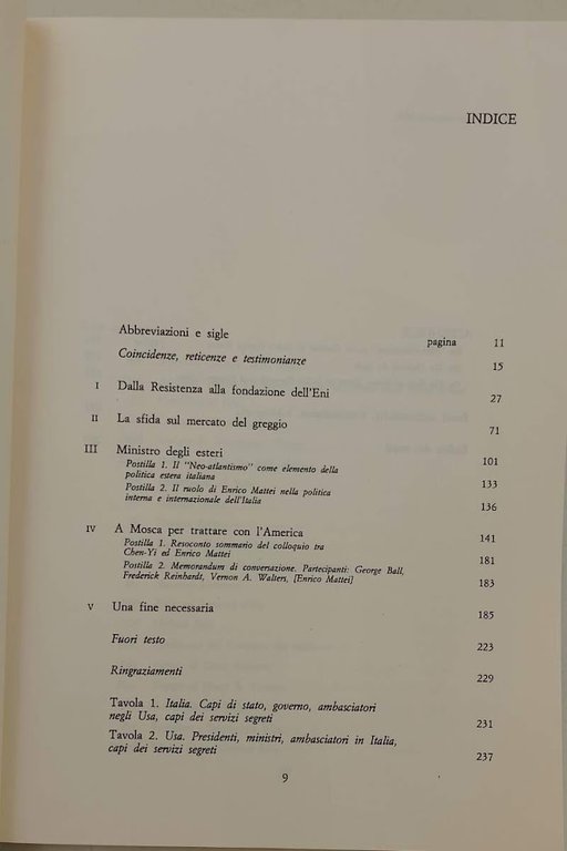 OBIETTIVO MATTEI-PESTROLIO, STATI UNITI E POLITICA DELL'ENI(1995)
