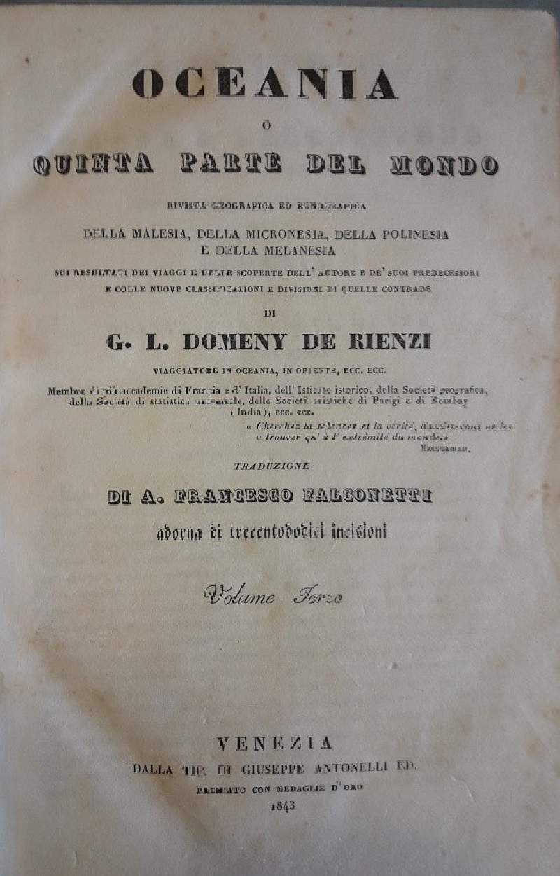 OCEANIA O QUINTA PARTE DEL MONDO-VOL III(1843)