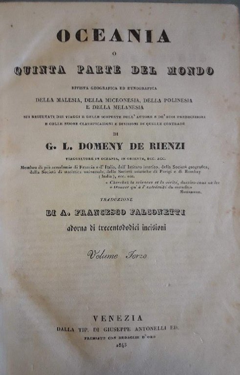OCEANIA O QUINTA PARTE DEL MONDO-VOL III(1843)