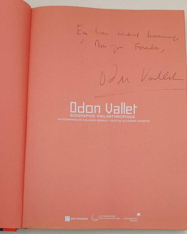 ODON VALLET-BIOGRAPHIE PHILANTROPIQUE( 2010)