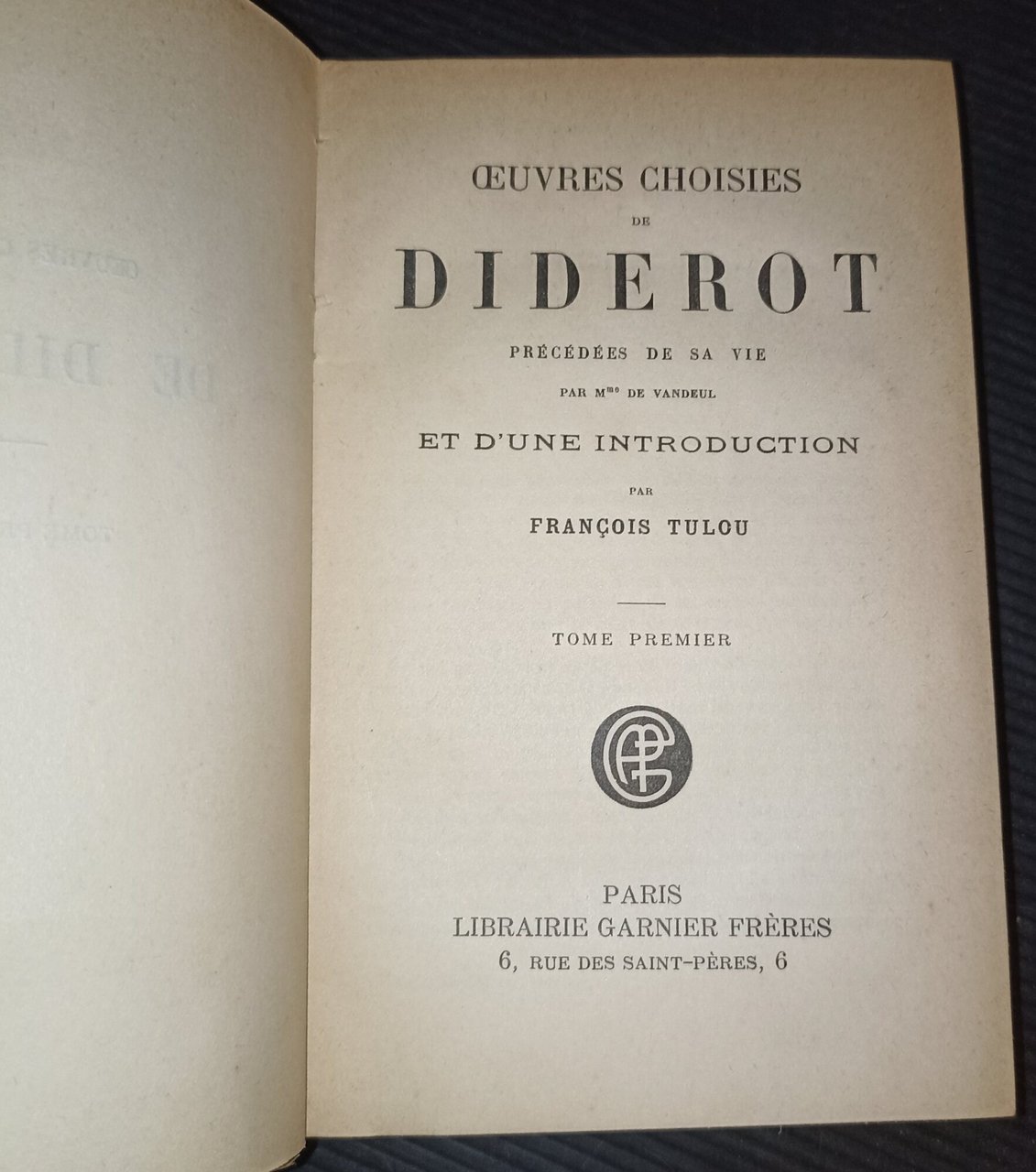 Oeuvres choisies de Diderot 2 voll.