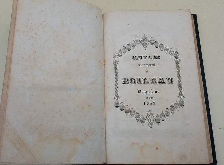 OEUVRES POETIQUE DE BOILEAU DESPREAUX PRECEDEES D'UNE NOTICE BIOGRAPHIQUE SUR …