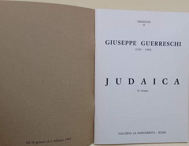 OMAGGIO A GIUSEPPE GUERRESCHI(1929-1985)- JUDAICA 20 DISEGNI(1986)