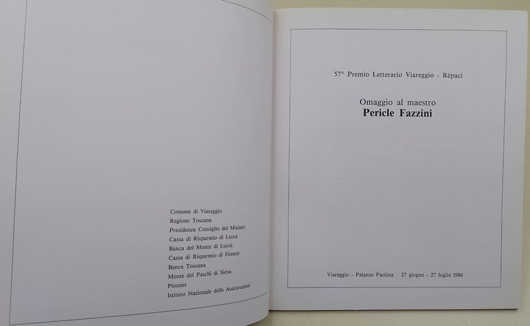 Omaggio al maestro Pericle Fazzini-57^ Premio Letterario Viareggio-Repaci