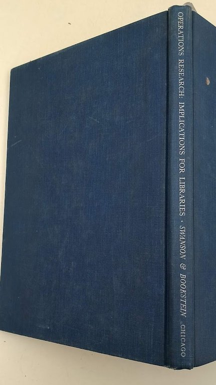 OPERATIONS RESEARCH: IMPLICATIONS FOR LIBRARIES( 1971)