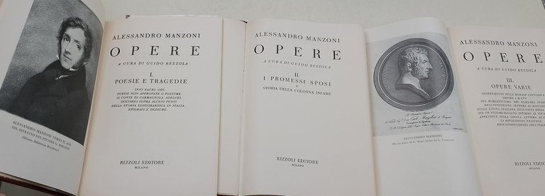 Opere- I promessi sposi-Poesie e tragedie- Opere varie-3 voll.