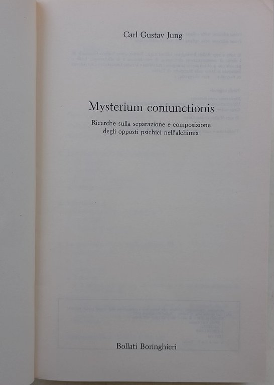 Opere-14- Mysterium coniunctonis- Ricerche sulla separazione e composizione degli opposti …