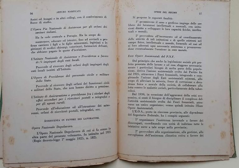 OPERE DEL REGIME-LO STATO CORPORATIVO-FILOSOFIA E RELIGIONE NEL PENSIERO DI …