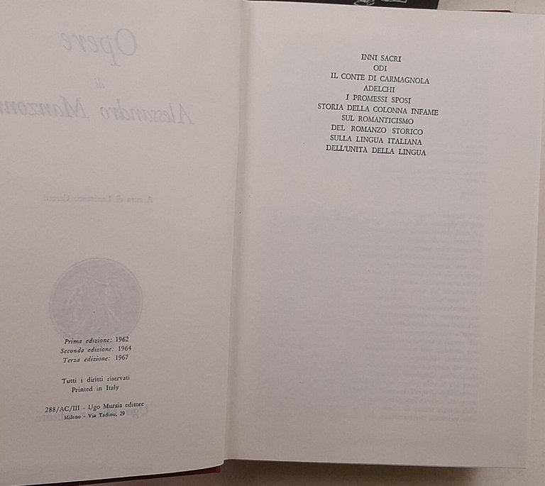 Opere di Alessandro Manzoni