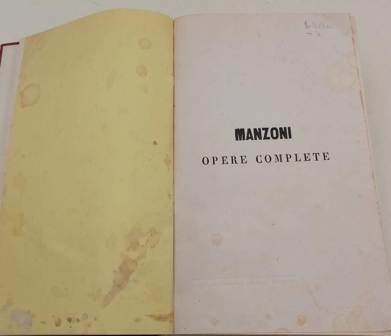 OPERE DI ALESSANDRO MANZONI CON UN DISCORSO PRELIMINARE DI NICCOLOì …