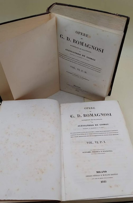 OPERE DI G.D. ROMAGNOSI RIORDINATE ED ILLUSTRATE DA ALESSANDRO DE …