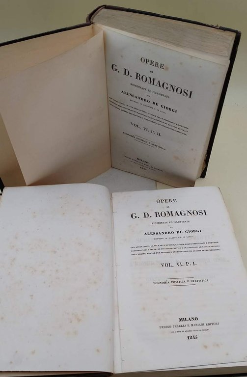 OPERE DI G.D. ROMAGNOSI RIORDINATE ED ILLUSTRATE DA ALESSANDRO DE …