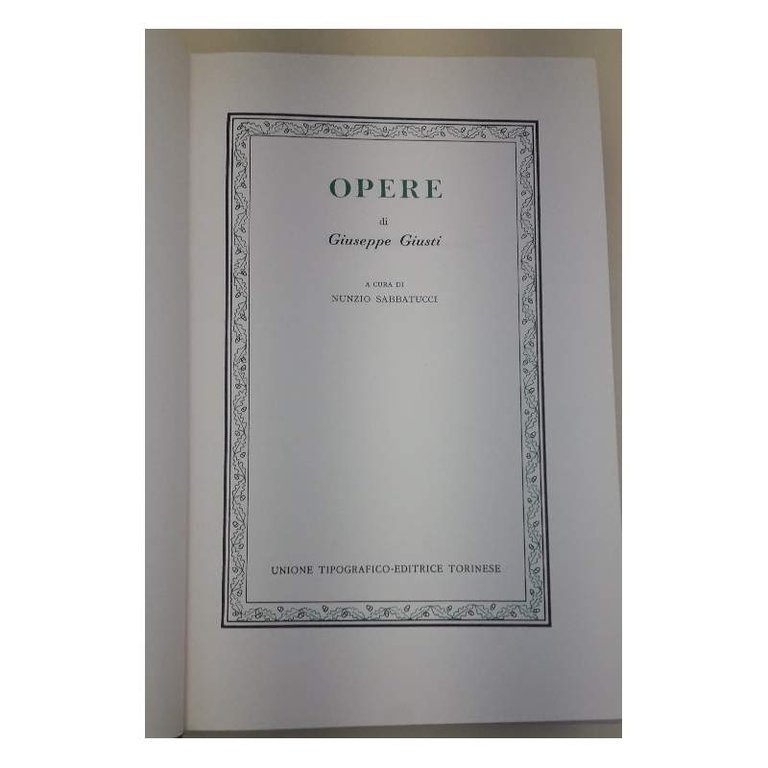 OPERE DI GIUSEPPE GIUSTI(1976)
