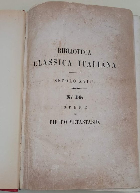 OPERE DI PIETRO METASTASIO(1857)