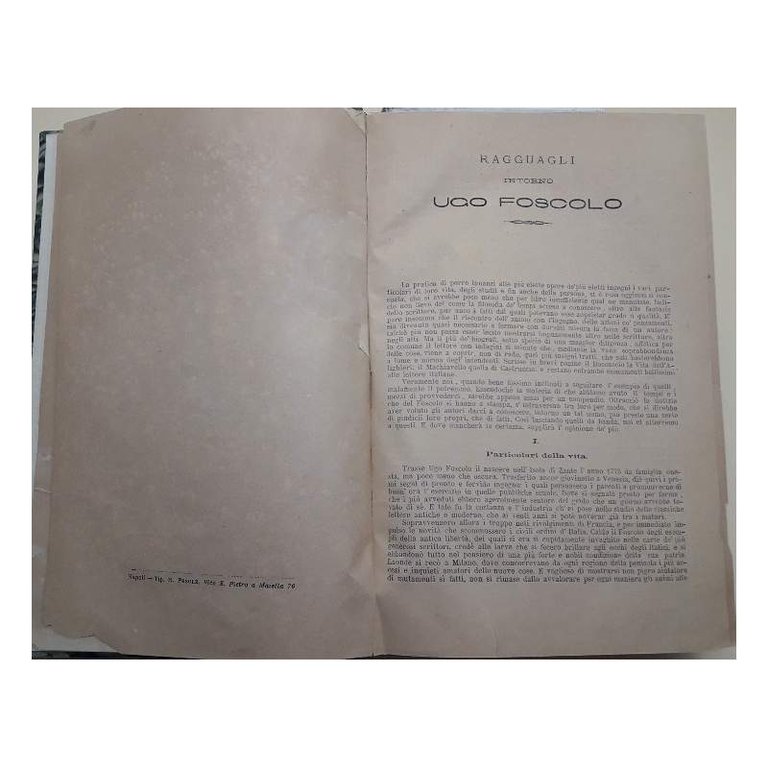 OPERE DI UGO FOSCOLO(1900)