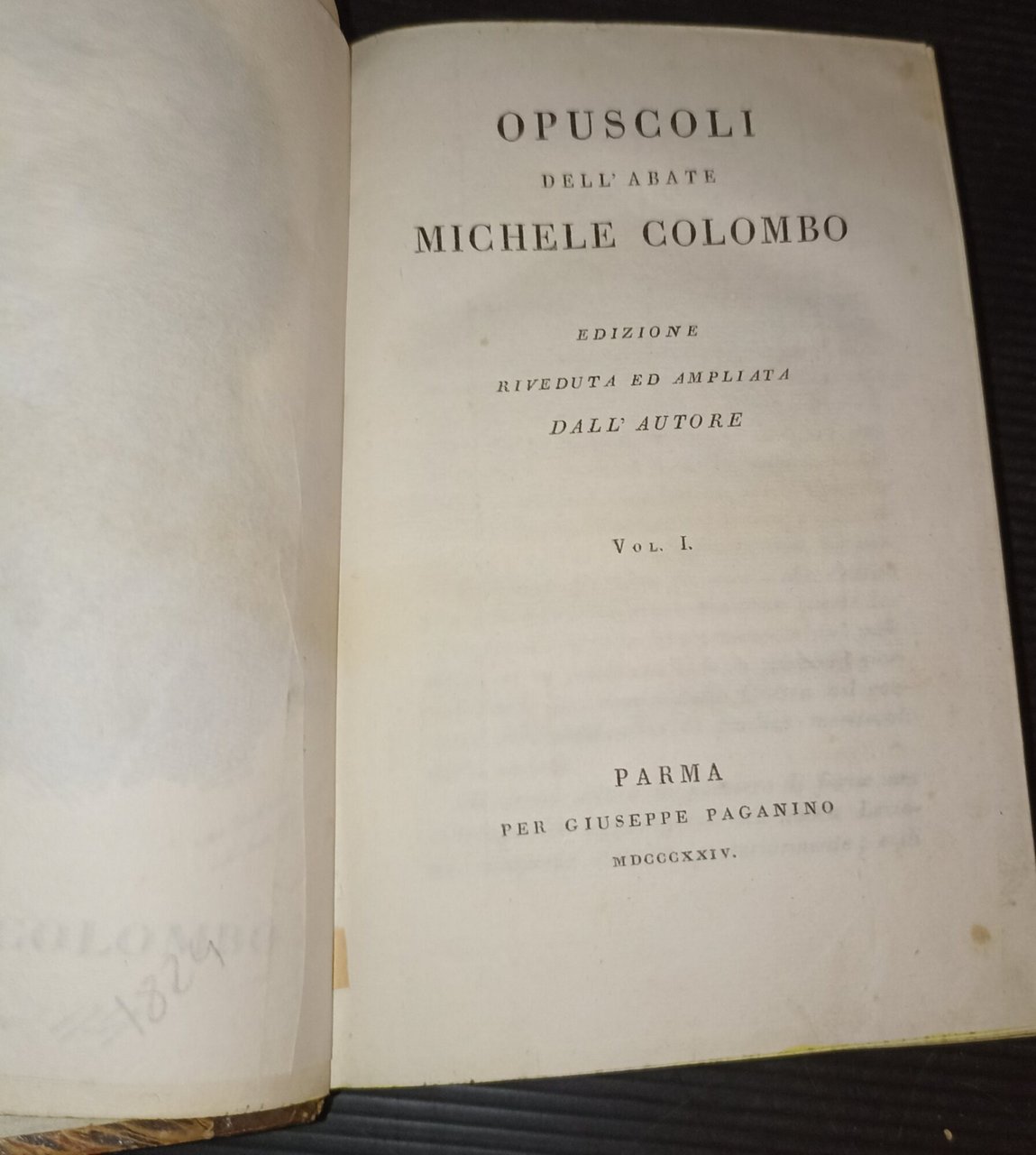 Opuscoli dell'abate Michele Colombo