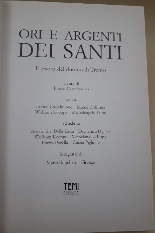 ORI E ARGENTI DEI SANTI-IL TESORO DEL DUOMO DI TRENTO(1991)