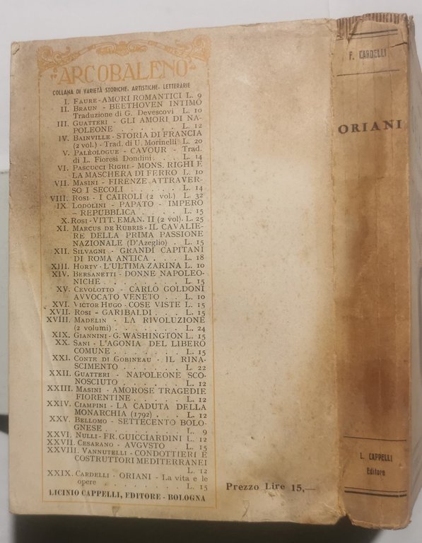Oriani - La vita e le opere