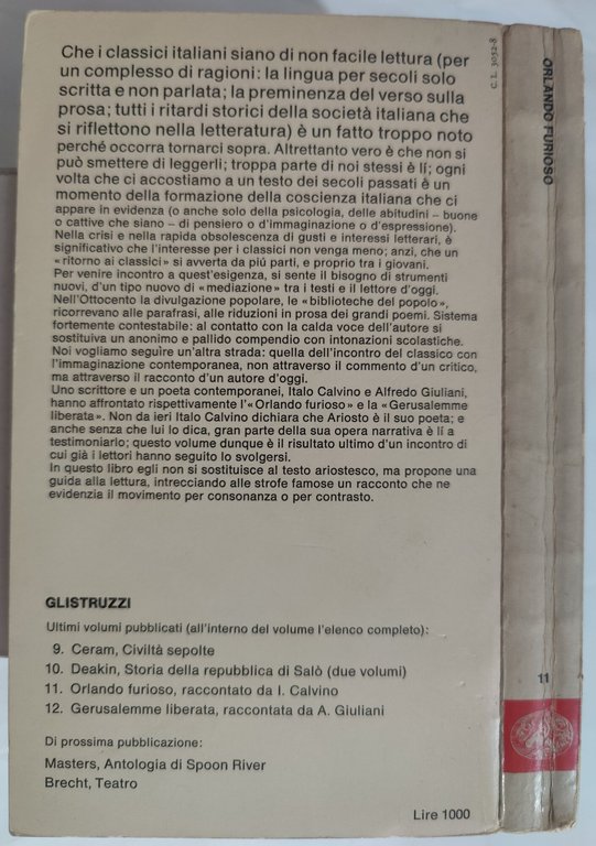 Orlando furioso di Ludovico Ariosto raccontato da I.Calvino con una …